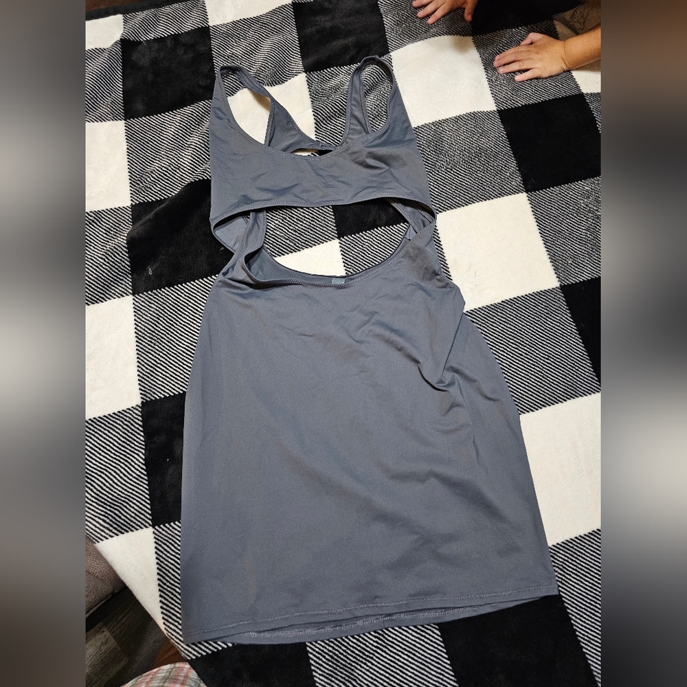 Skims swim cut out tank dress